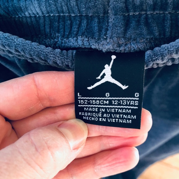 Junior Girls Nike Jordan Velour Jogger - Picture 2 of 4